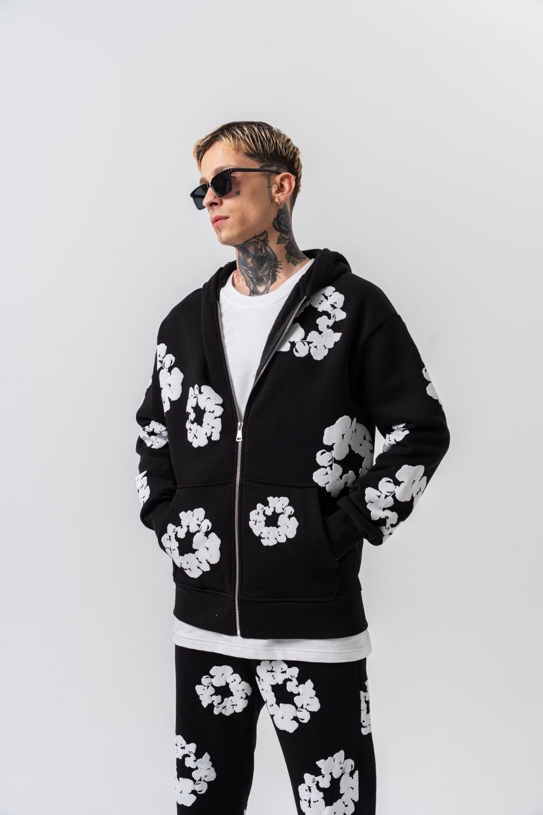 ENSEMBLE ZIP FLEURS