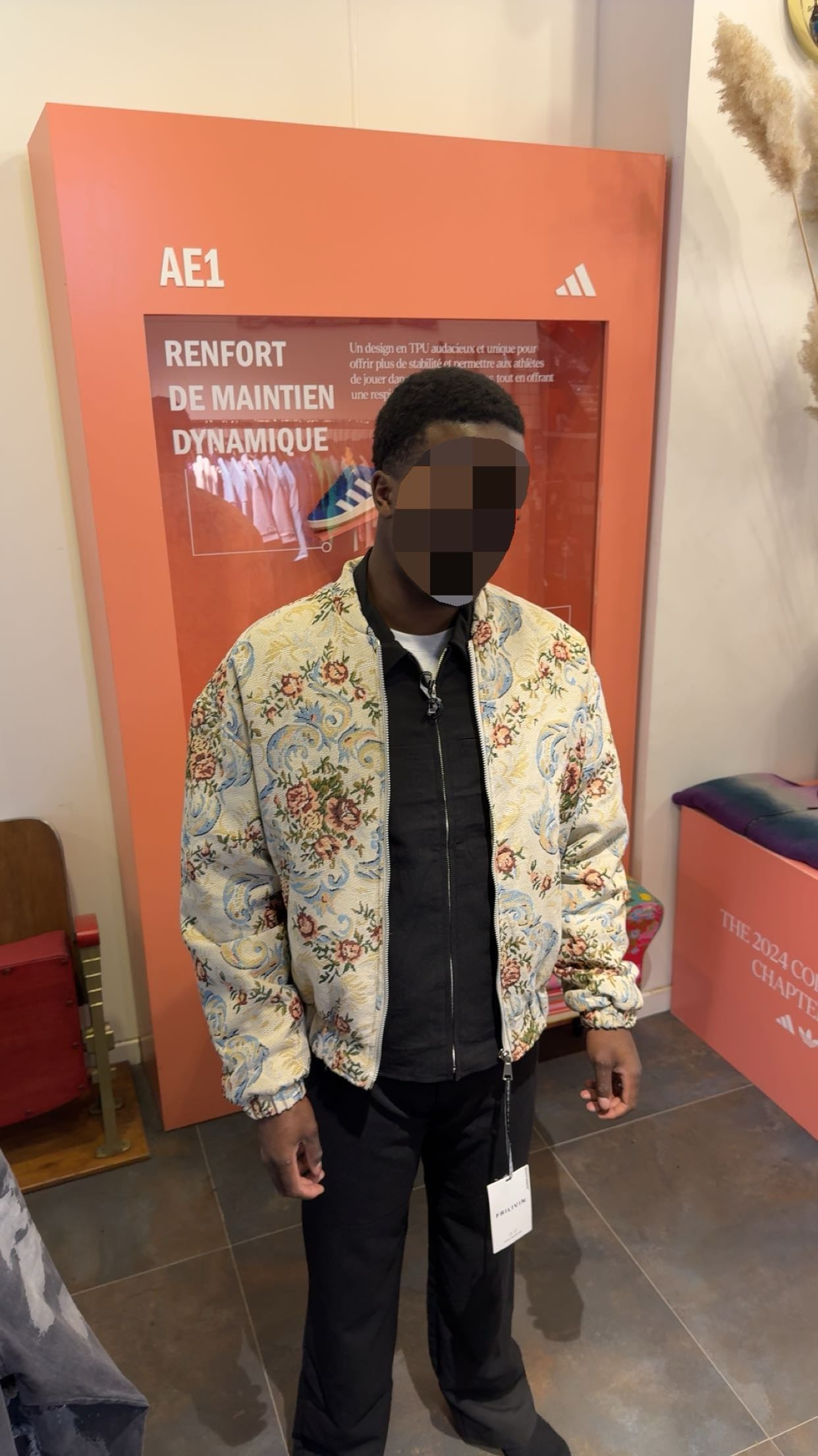 BOMBERS FLEURS BEIGE