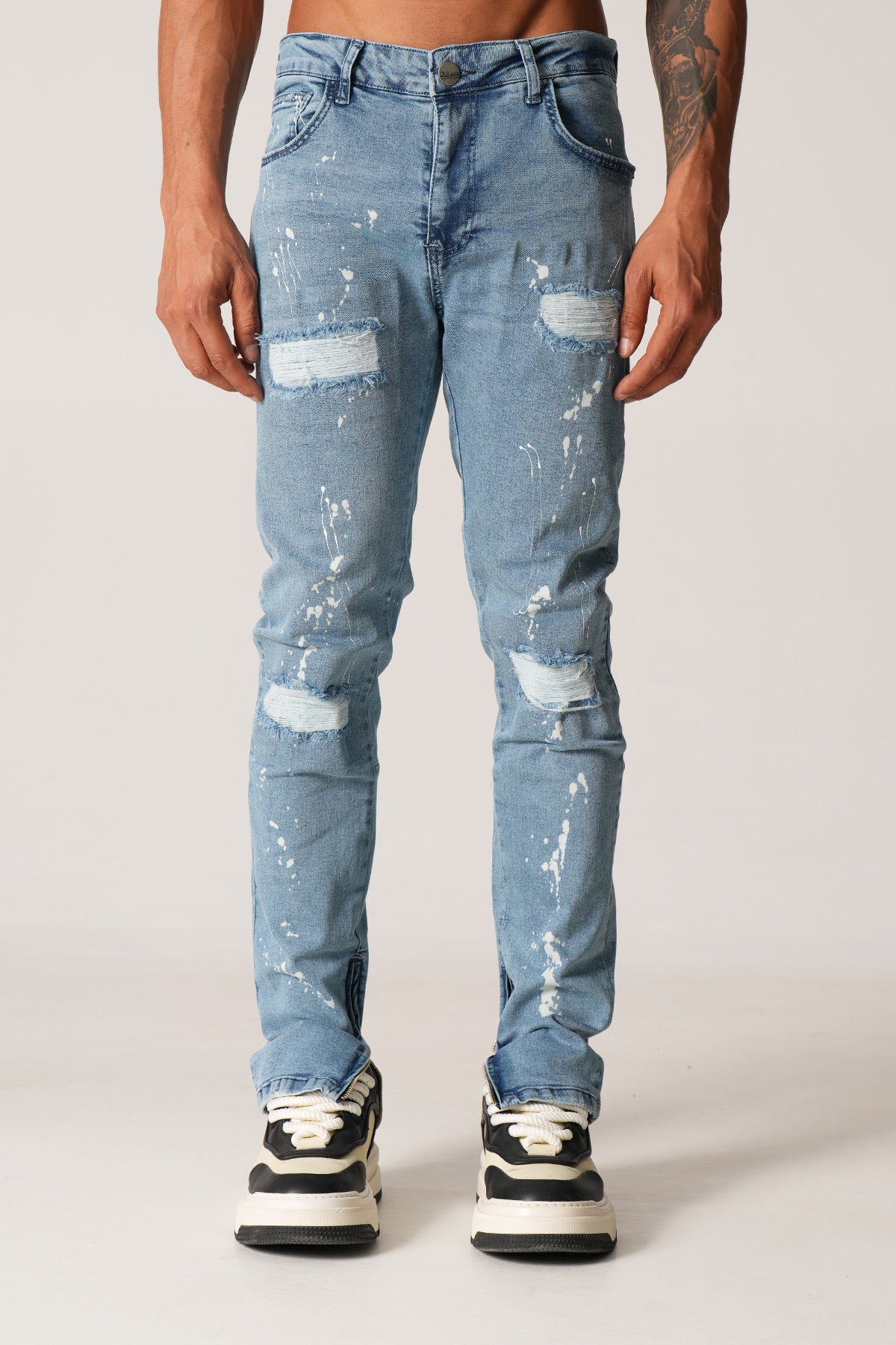 JEAN ZIPPÉ BLUE ICE
