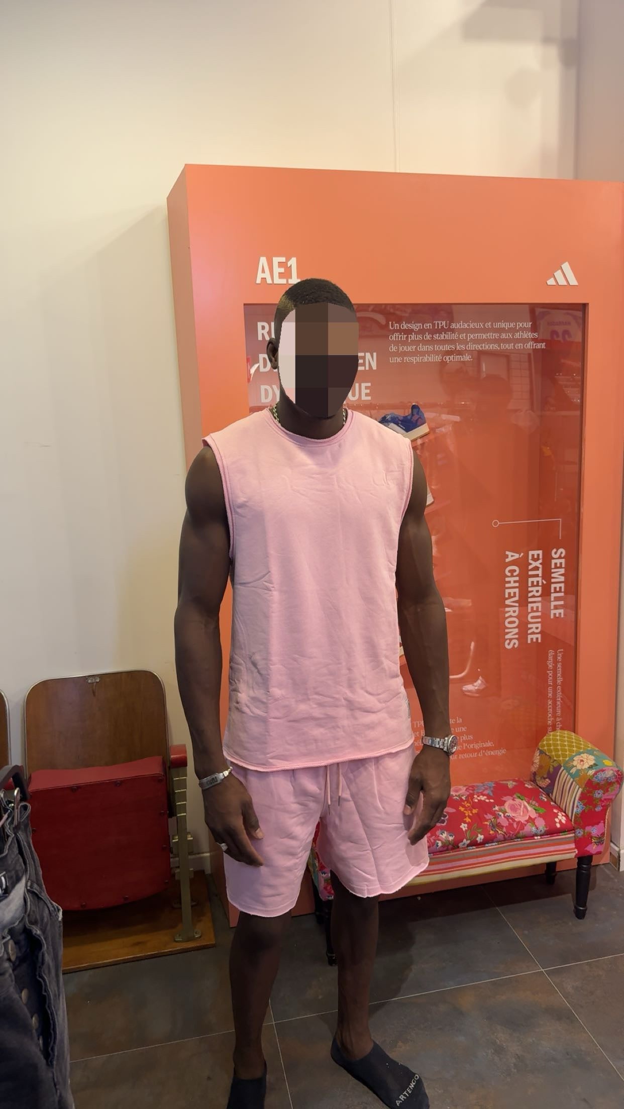 ENSEMBLE SANS MANCHE ROSE