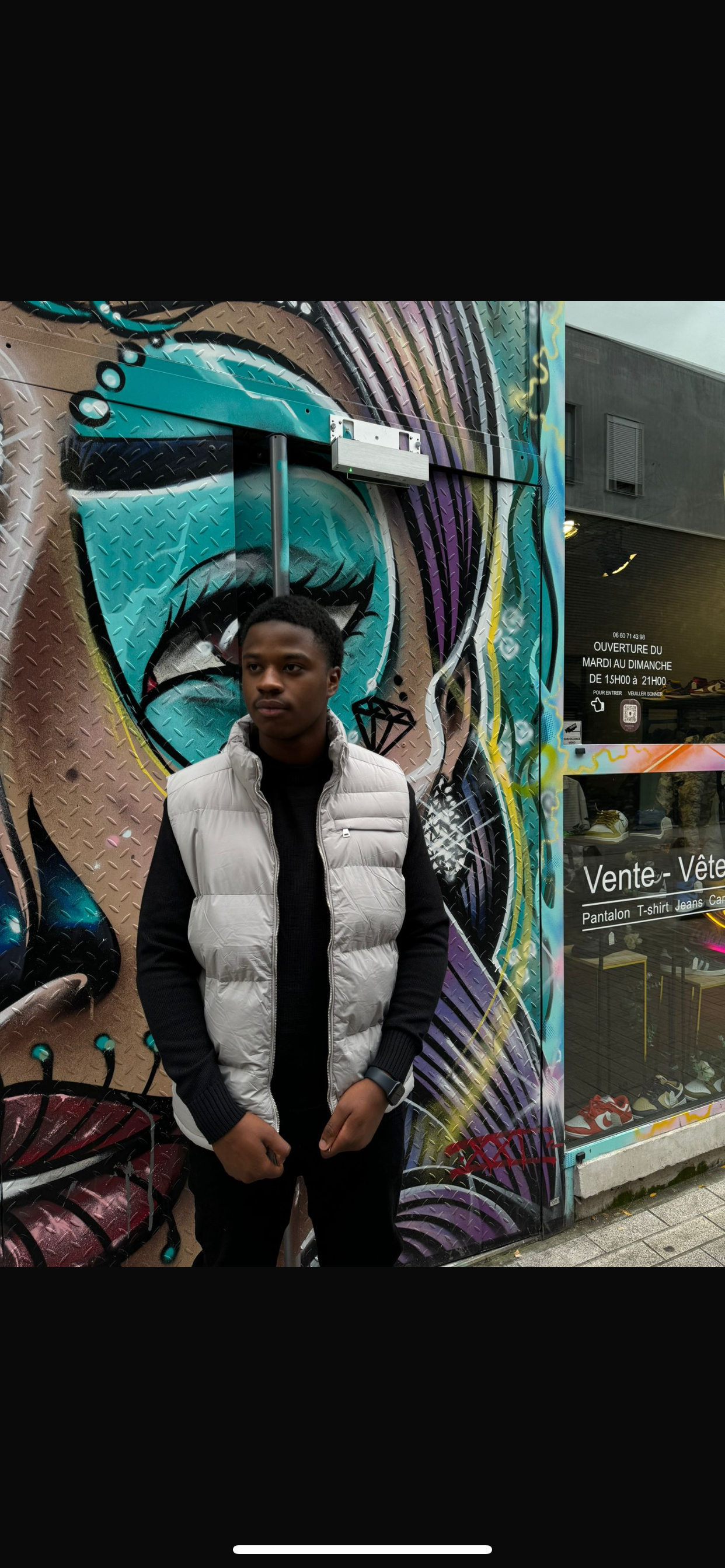DOUDOUNE SANS MANCHE GRISE
