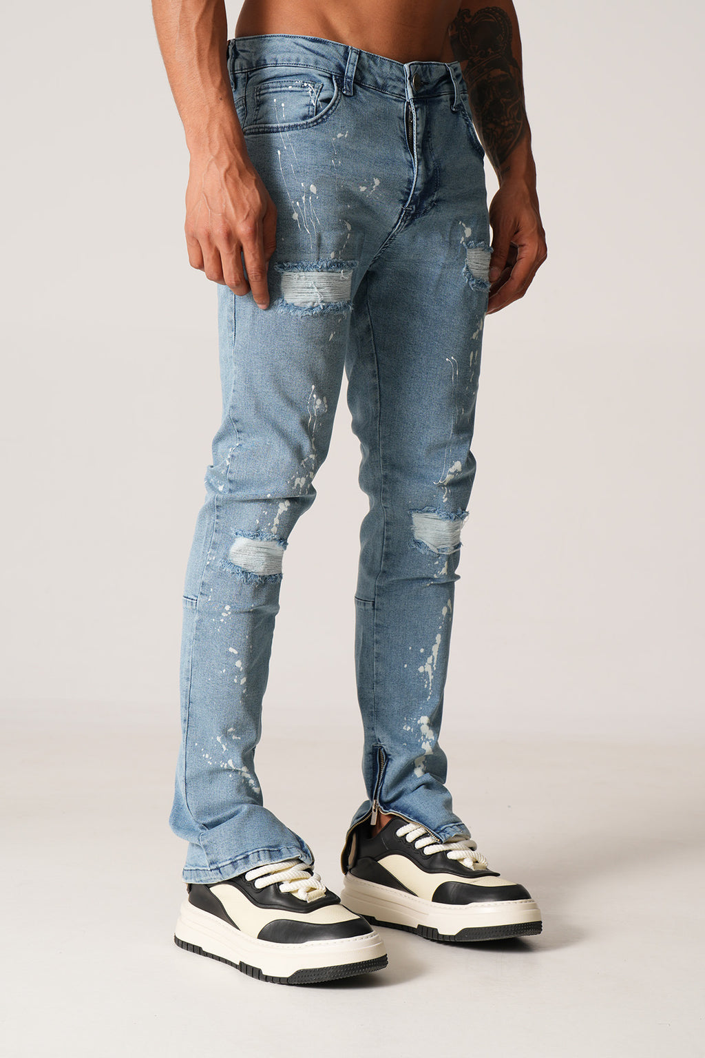 JEAN ZIPPÉ BLUE ICE