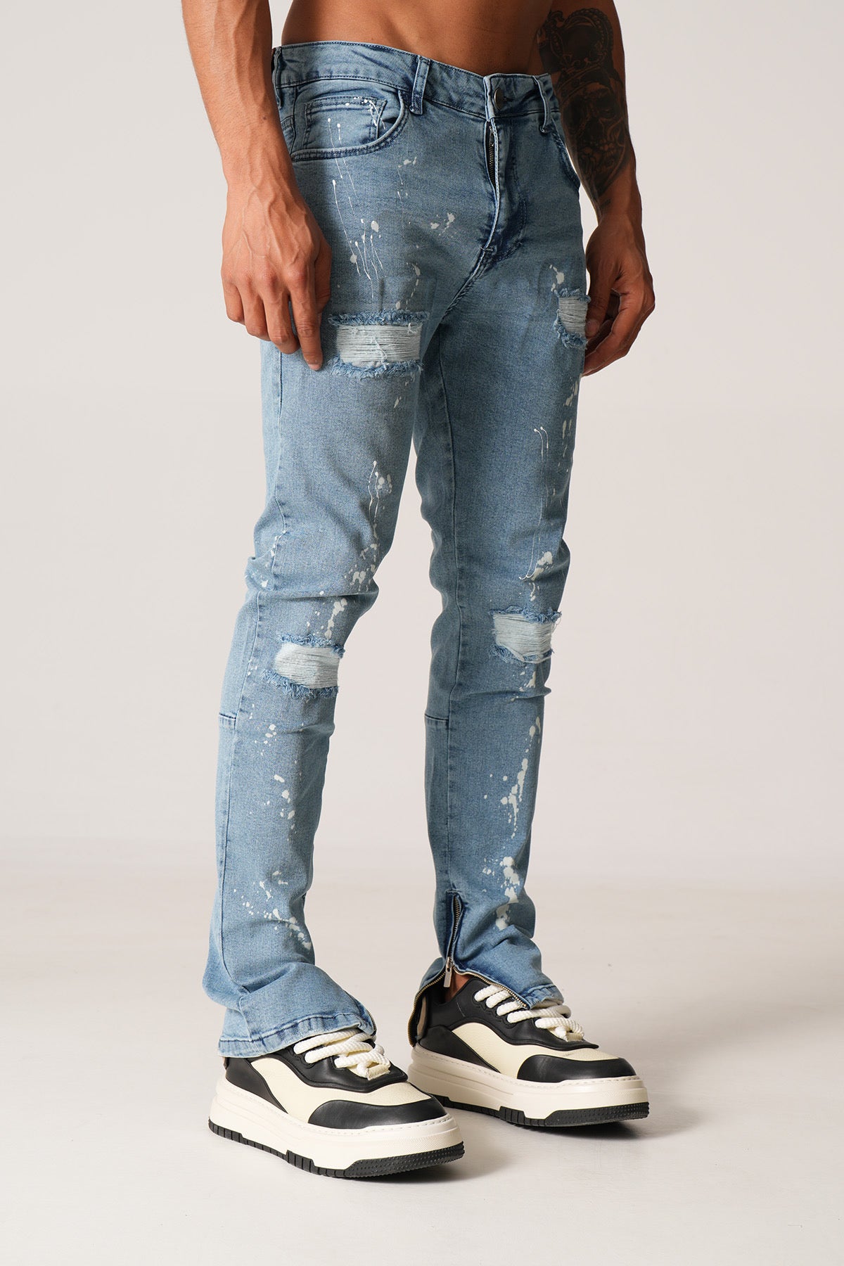 JEAN ZIPPÉ BLUE ICE