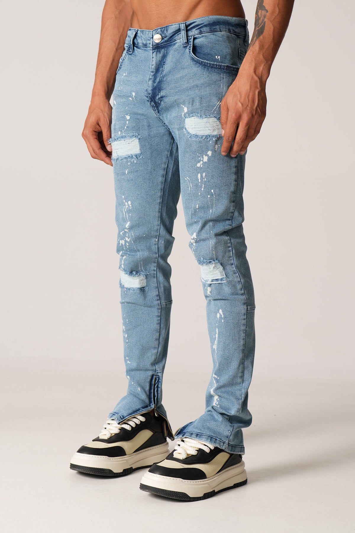 JEAN ZIPPÉ BLUE ICE